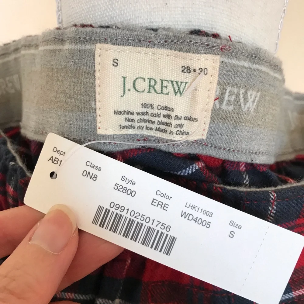 J.Crew flannel plaid boxers